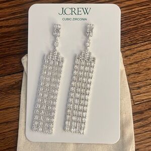 Brand new Cubic Zirconia Chandelier earrings from J. crew